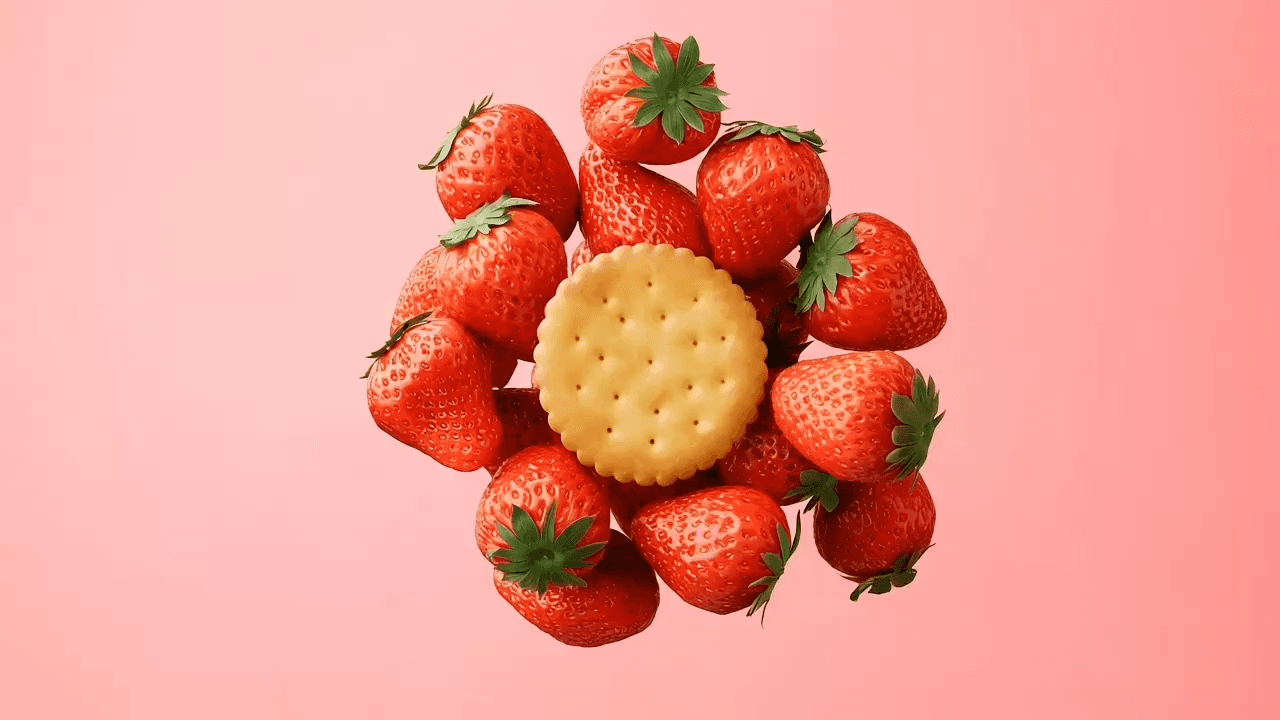 MiniMax H3 — Image to Video — Fruity Biscuit Product Ad