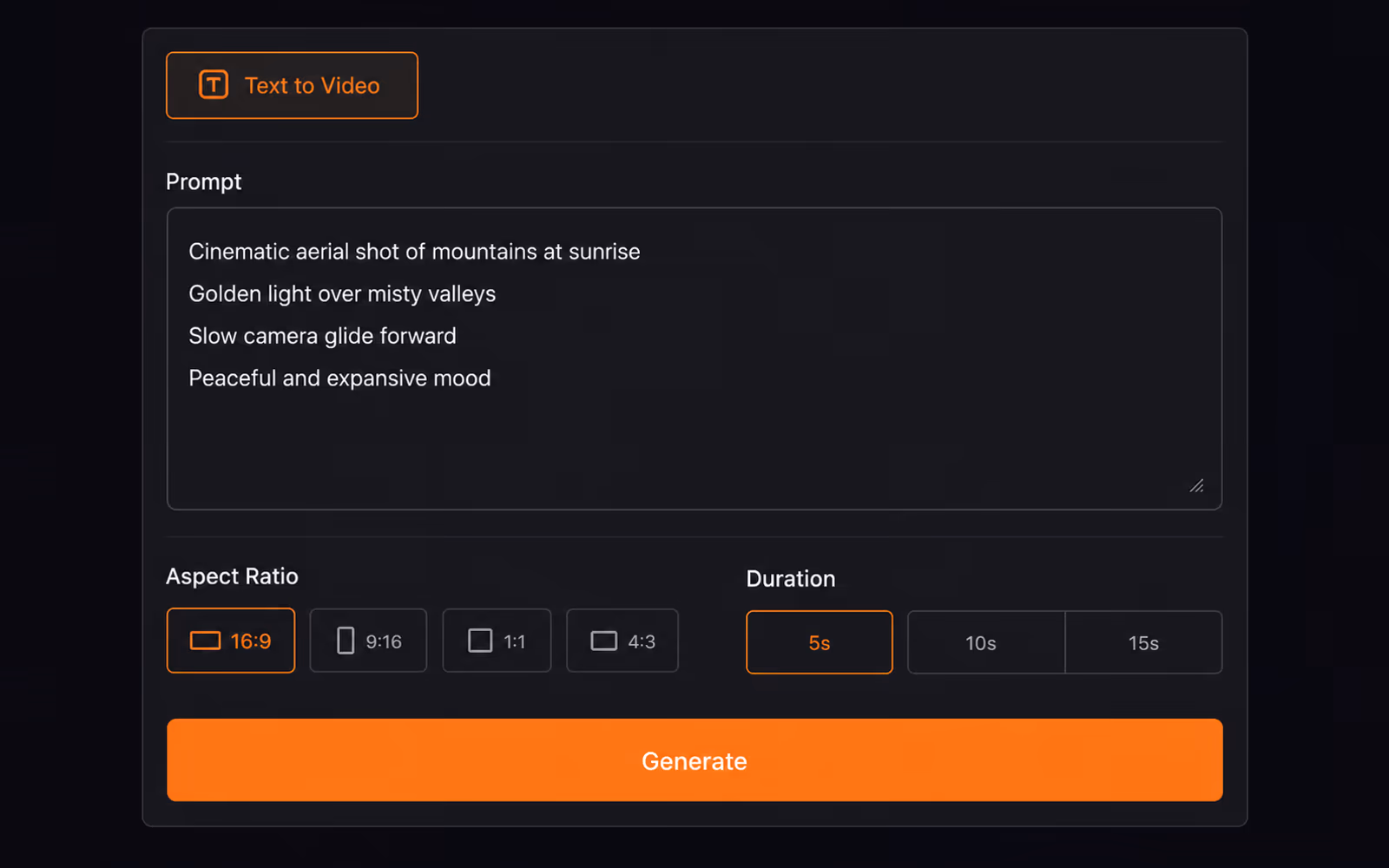 1. Write a clear video prompt screenshot